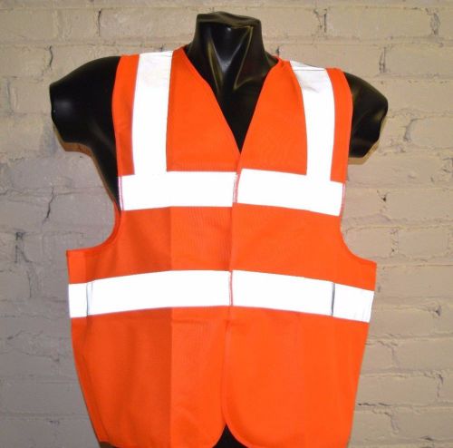 NEON SAFETY VEST REFLECTIVE STRIPS (EASY CLOSE ON VELCRO) SIZE L, BIKE, WORK, H