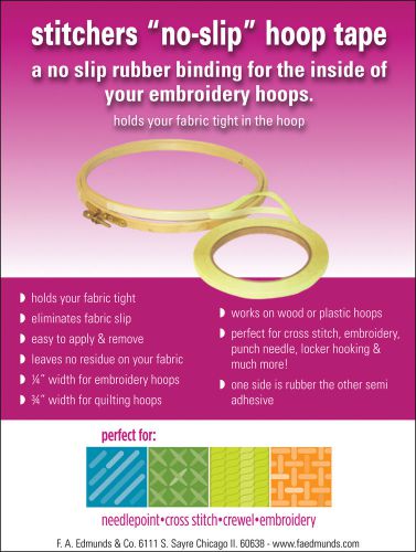 &#034;Stitcher&#039;s No-Slip Hoop Tape .25&#034;&#034;X9yd- &#034;