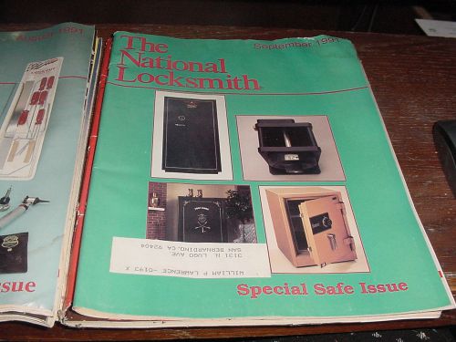 Locksmith 6 magazines NATIONAL LOCKSMITH 1991s