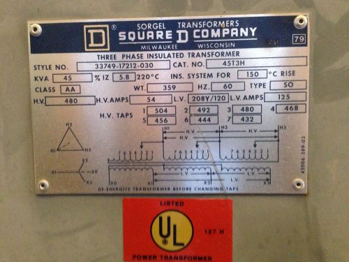 45 kva 3-phase dry transformer for sale