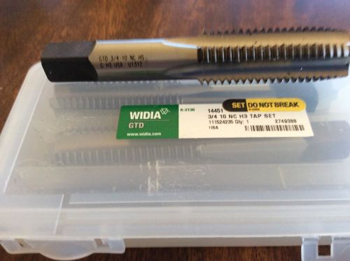 Widia 3/4&#034; 10 NC H3 Tap Set Of 3