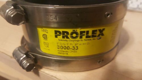 Flexible Pipe Coupling for 3&#034; CI x 3&#034; PL, ST, or XH CI - Fernco #3000-33 - NEW