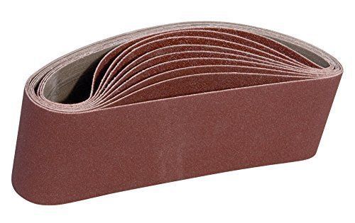 Aleko 101 x 609 mm 80 grit aluminum oxide sanding belt, 10-pack for sale