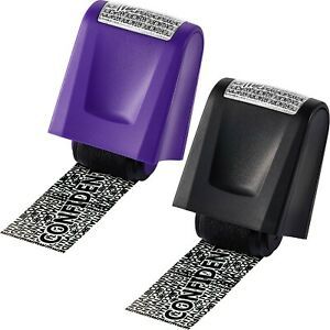 2 Pieces Identity Prevention Theft Stamp Identity Protection Guard Roller Sta...