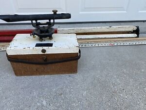 builders level, Tripod, 6/12’ Grade Pole, Instrument Box