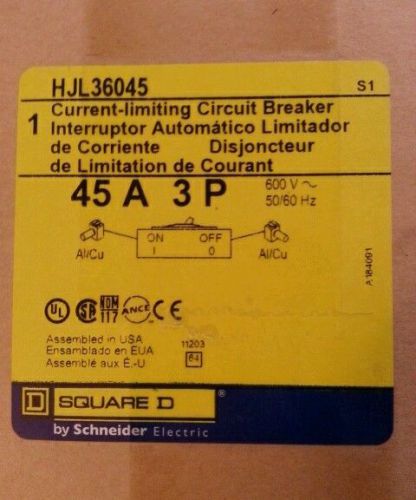 Square d hjl36045 45a 3 phase circuit breaker for sale