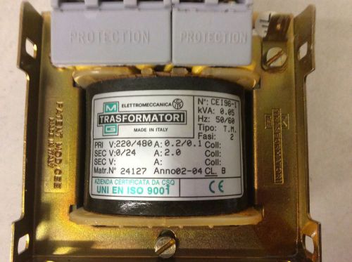 Elettromeccanica trasformatori 24127 cei96-1 0.05 kva transformer 24 vac 50 va for sale