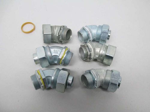 Lot 6 new assorted 45deg 3/4in conduit fitting d363395 for sale