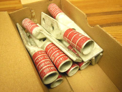 10 pack burndy ya312n hylug 350 cu 2-hole long 1/2 for sale