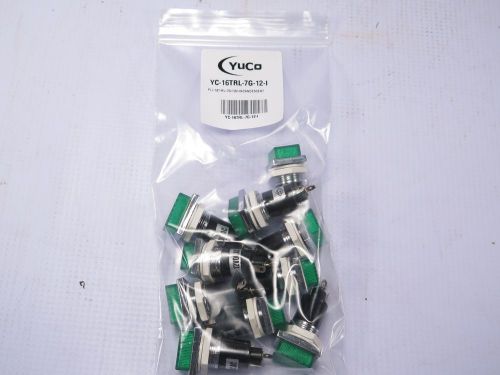 LOT OF 10 NEW YC-16TRL-7G-12-I MINIATURE INCANDESCENT PILOT LIGHT 12V AC 16mm