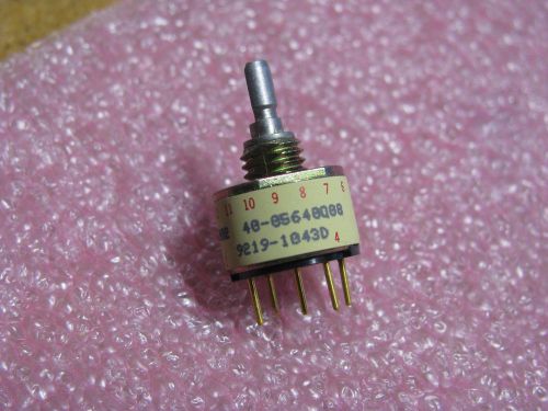 MOTOROLA  / GRAYHILL ROTARY SWITCH 40-5640Q08 NSN: 5930-01-499-9482 # 26YY22002