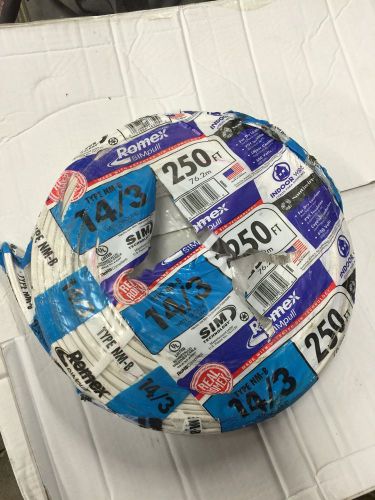 Southwire Indoor Real Romex Copper Wire 14/3 Type NM-B 250 Ft Roll New!!