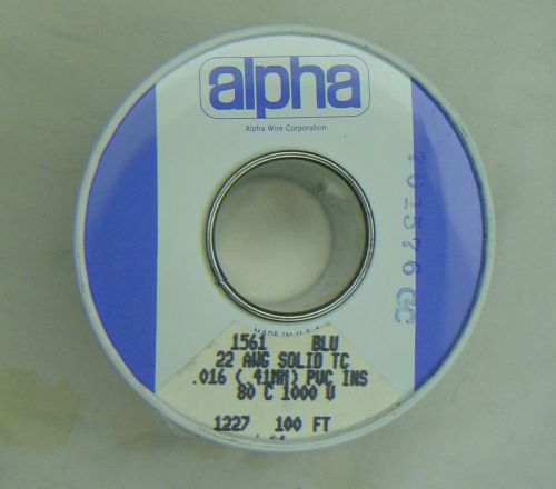 ALPHA 22 GAUGE SOLID BLUE WIRE, 100 FT, #2