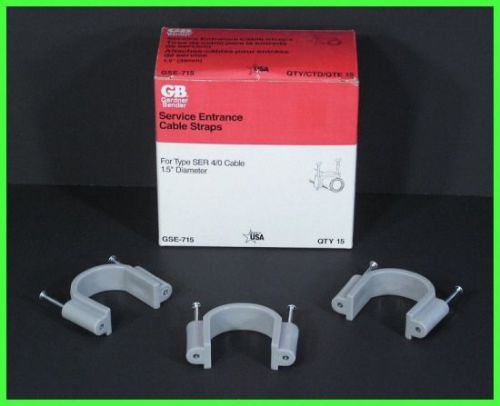 15 Gardner Bender GB GSE-715 Service Entrance Straps 1.5&#034; Diam for 4/0 Cable NEW