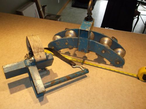 CONDUX 12&#034; RADIUS HANGER BLOCK SHEAVE W/ 5-SHEAVES CABLE TUGGER