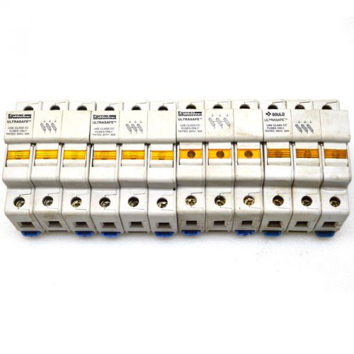 Lot of 4 mersen ferraz shawmut uscc3i ultrasafe fuse holder 600vac 30a 3-pole for sale