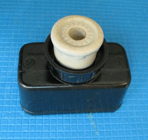 Vintage russian bakelite electric fuse holder soviet porcelain ceramic art deco for sale