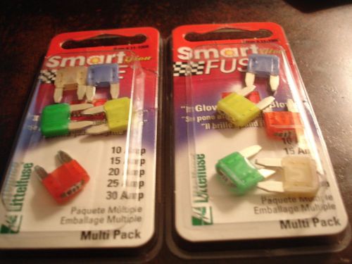 LittelFuse 11-1008 Assortment Smart Glow MINI Automotive Blade Fuses (2) 5 Packs