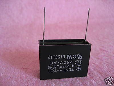 2 FAN Metallized Capacitor AC 250V 50/60Hz 4.7uF CBB61