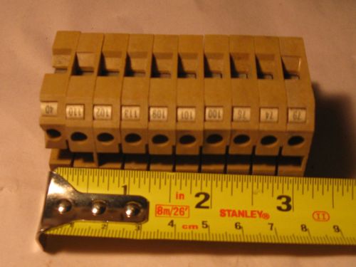 Weidmuller terminal blocks typ sak-6n 16 to 10 gauge wire - 600v for sale