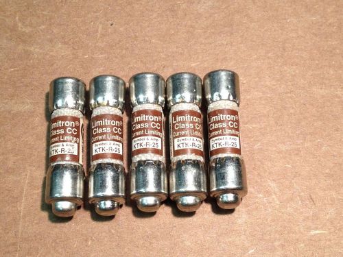 Cooper bussmann ktk-r-25 limitron class cc fast-acting 25a 600vac buss fuse for sale