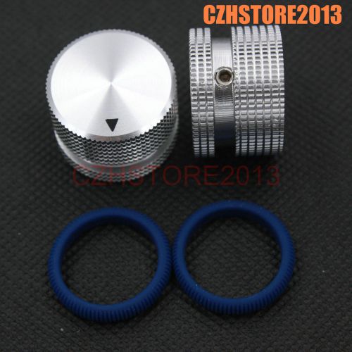 2PCS 25*18mm Silver Aluminum Tube Amplifier CD Player Potentimeter Volume Knob