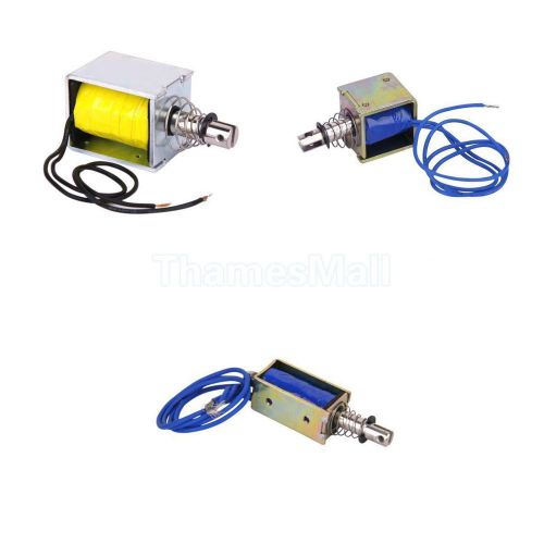 3pcs DC 12V Open Frame Solenoid Electromagnet 10mm Holding Force 1N &amp; 0.4N &amp;1.5N