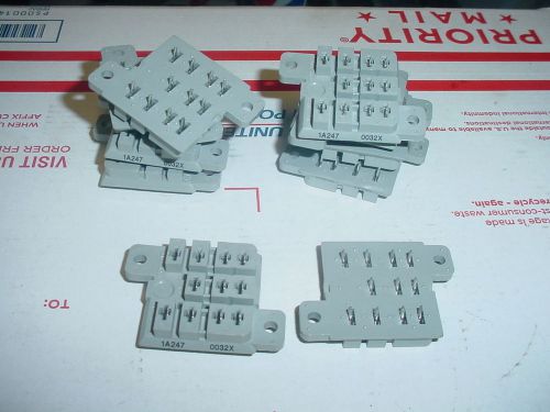 lot of (10) new Dayton 1A247M 11 pin 15amp 300 volt, relay, component socket