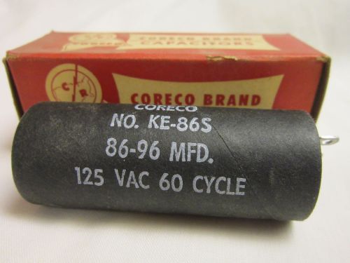 CORECO MOTOR START CAPACITOR 86-96 MFD 125 VAC NIB