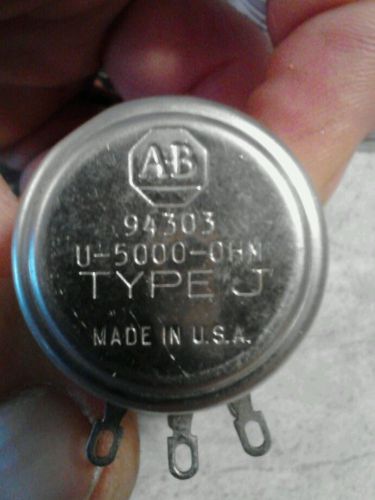 a-b type j u-5000 ohm 94303 pot nos no box