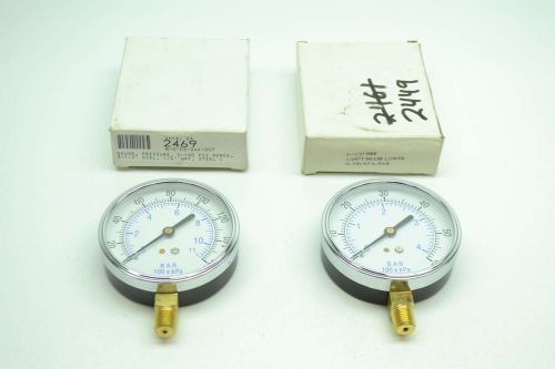 LOT 2 NEW ASSORTED 101D-354F PRESSURE GAUGE 60/160PSI D403308