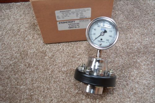 ASHCROFT C1215 TYPE-100 DIAPHRAGM 2.5&#034; PRESSURE GAUGE,0-160 PSI GLYCERINE FILLED