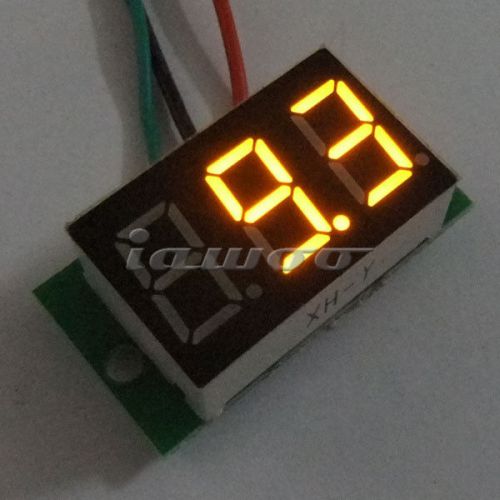 10pcs Digital Voltmeter DC 0-100V Yellow LED Display Voltage Panel Meter w/ Ear