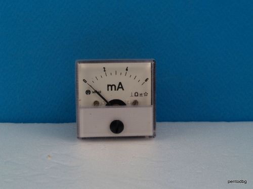 ANALOG  PANEL MILI AMPER METER  0-6 mA  2.5 %  MP40 BULGARIA NOS   RARE