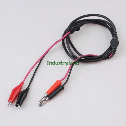 Dual Alligator Clip to Banana Plug Probe Test Leads 1M IND