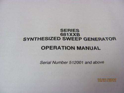 ANRITSU 681XXB Series Synthesized Sweep Generator - Operation Manual