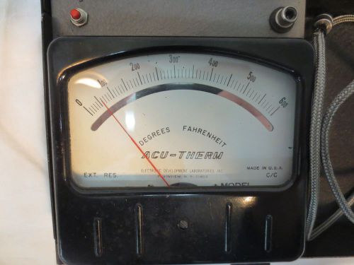 VINTAGE ACU-THERM MODEL SR 600 DEGREES FAHRENHEIT PYROMETER THERMOMETER