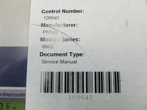 Philips PM6680 500ps/225 MHz Timer/Counter Service Manual w/ Schematics.