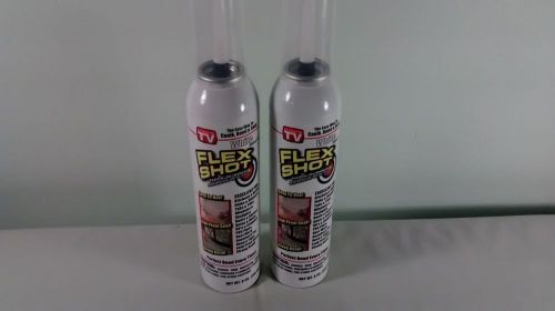 Set Of Two 8 Oz. Flex Shot .Jumbo Cans Clear Thick Rubber Adhesive Sealant