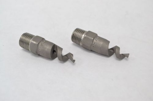 LOT 2 NEW SPRAYING SYSTEMS HHSJ-SS9013 1/4IN NPT SPIRAL SPRAY NOZZLE B257350