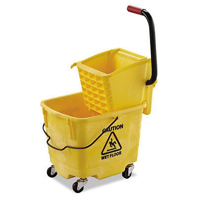 Pro-Pac Side-Squeeze Wringer/Bucket Combo, 8.75gal, Yellow 2635COMBOYEL