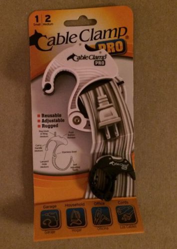 Cable Clamp PRO Pack of 3, 1 Small Black, 1 Medium White + 1 Medium Black