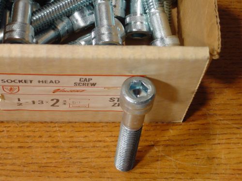 SOCKET HEAD CAP SCREWS 1/2 &#034; X 13  X 2  3 / 4 &#039;&#039;   LONG  ZINC STEEL