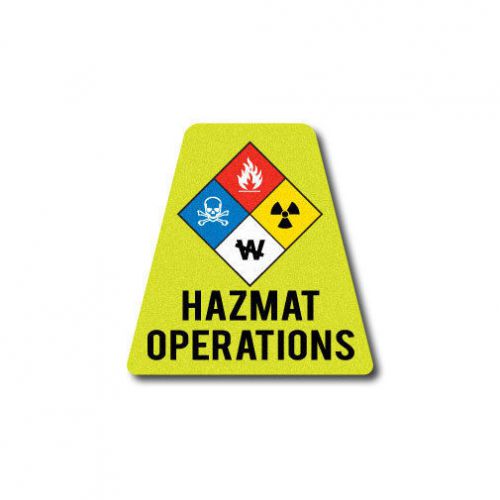 FIREFIGHTER HELMET TETS - SINGLE - TETRAHEDRONS FIRE STICKER- HAZ MAT Operations