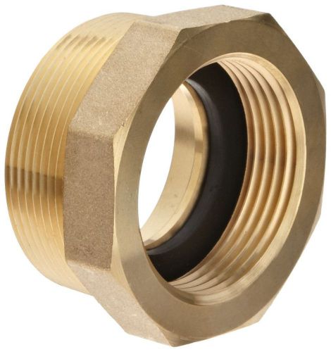 NEW Moon 356-1522061 Brass Fire Hose Adapter, Bushing Hex, 1-1/2&#034; NH Female x 2&#034;