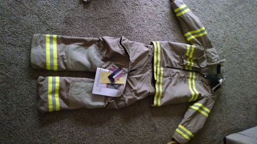 Lion apparel janesville 2000 turnout gear kevlar nomex fire suit coat/pant for sale