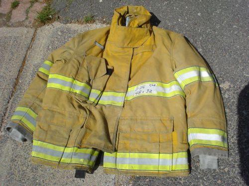 48x32 Big Jacket Coat Firefighter Bunker Fire Gear GLOBE GX-7 DRD..03/08.J256