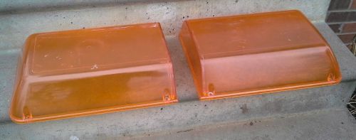 Federal signal streethawk lightbar domes amber 1 pair upper outer used for sale