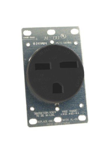 Leviton 061-05372-000 power receptacle 30 amp 250 volt flush mount for sale