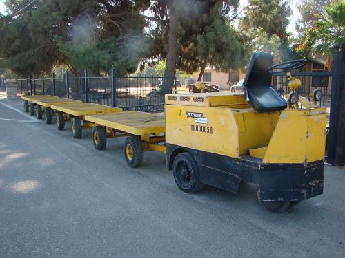 Pettibone Mercury Warehouse Tug with 8 Trailers, Battery Charger